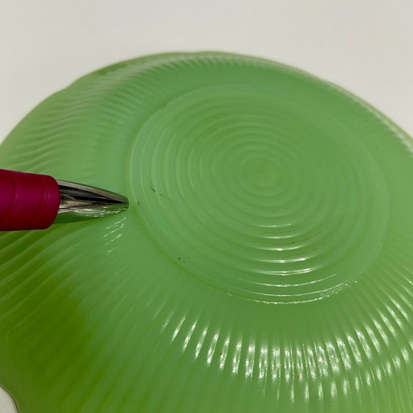 Vtg JADEITE (Jadite)/Anchor Hocking 3pc Set 2 Saucers 1 Cup Green Coffee Tea Set - Picture 15 of 17